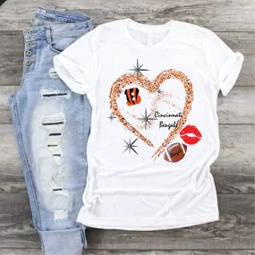 1321 Cincinnati Bangles heart DTF/Sublimation Transfer