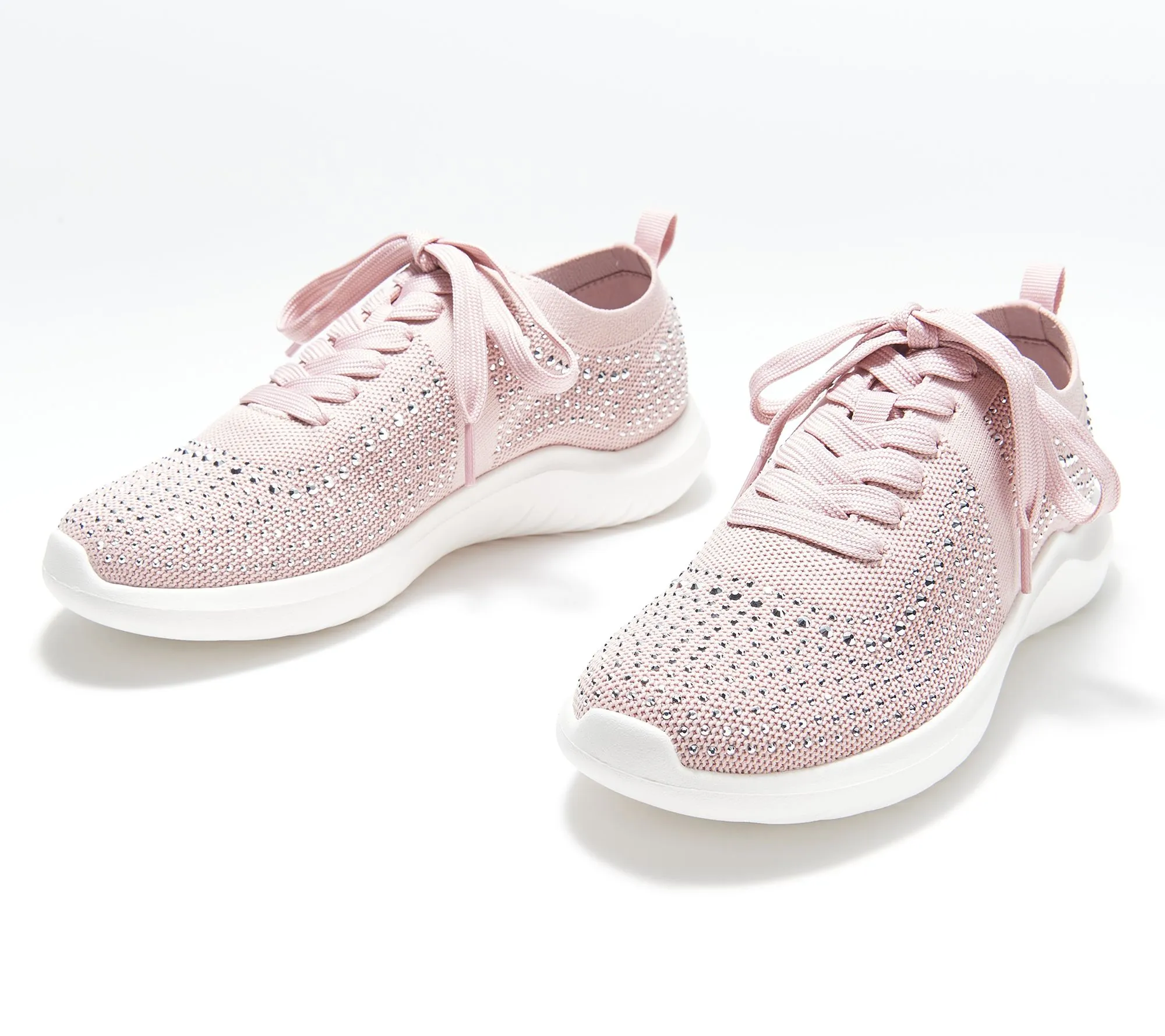 "As Is" CLOUDSTEPPERS by Clarks Embellished Knit Sneakers