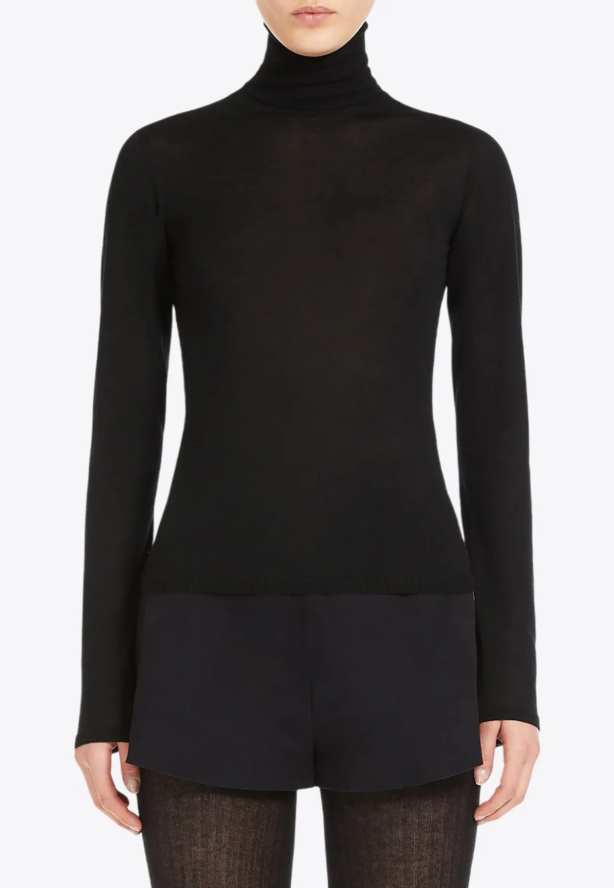 Adda Cashmere Yarn High-Neck Sweater