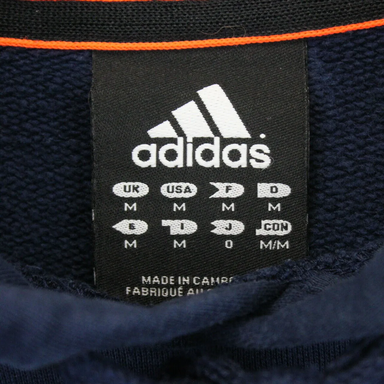 ADIDAS Hoodie Navy Blue | Medium