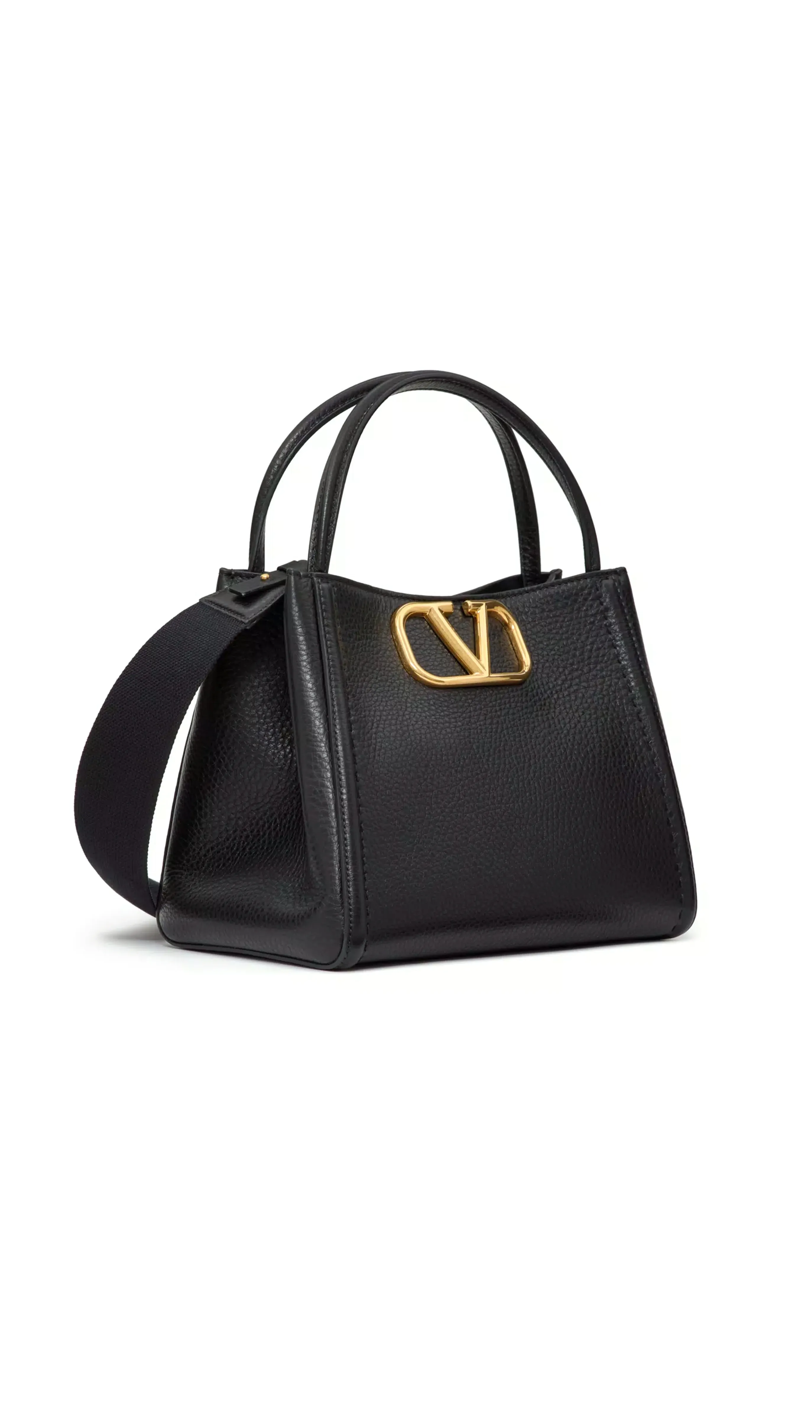 Alltime Medium Handbag in Grained Calfskin - Black