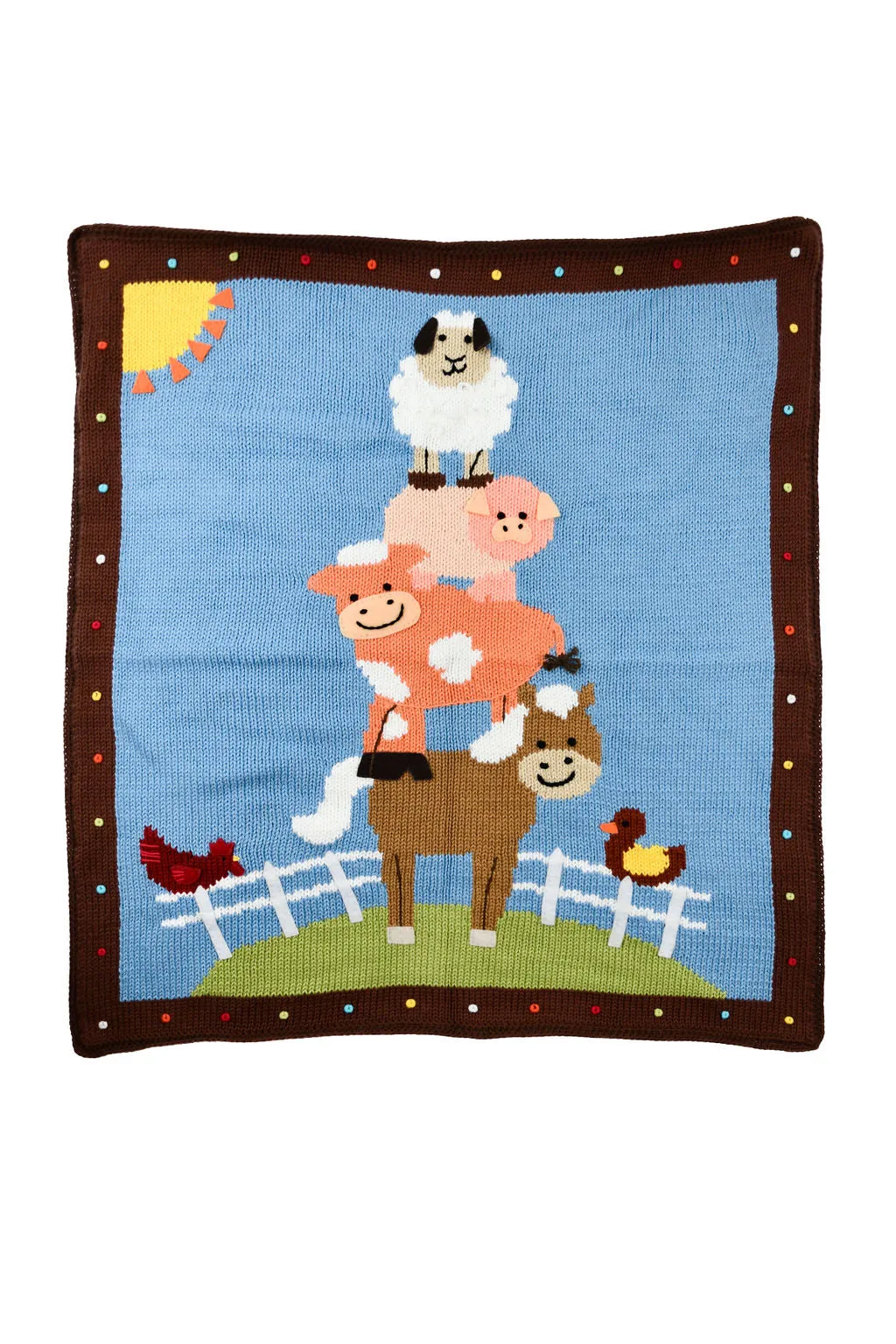 Animal Tower Baby Blanket