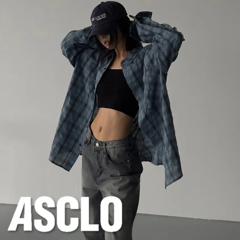 ASCLO  |Tartan Other Plaid Patterns Casual Style Unisex Street Style