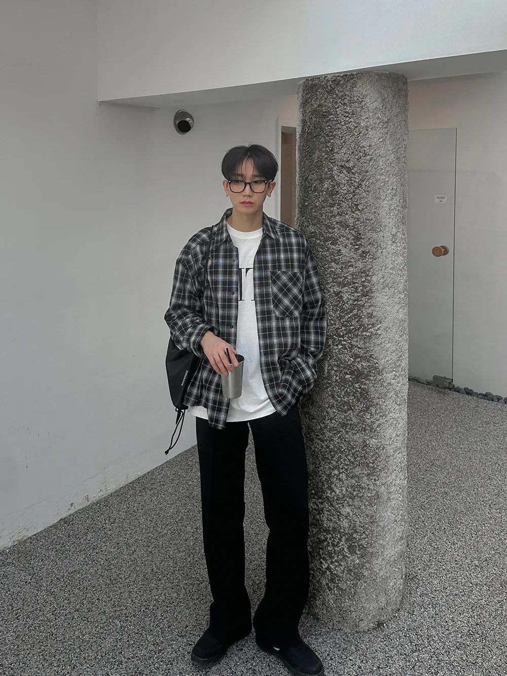 ASCLO  |Tartan Other Plaid Patterns Casual Style Unisex Street Style