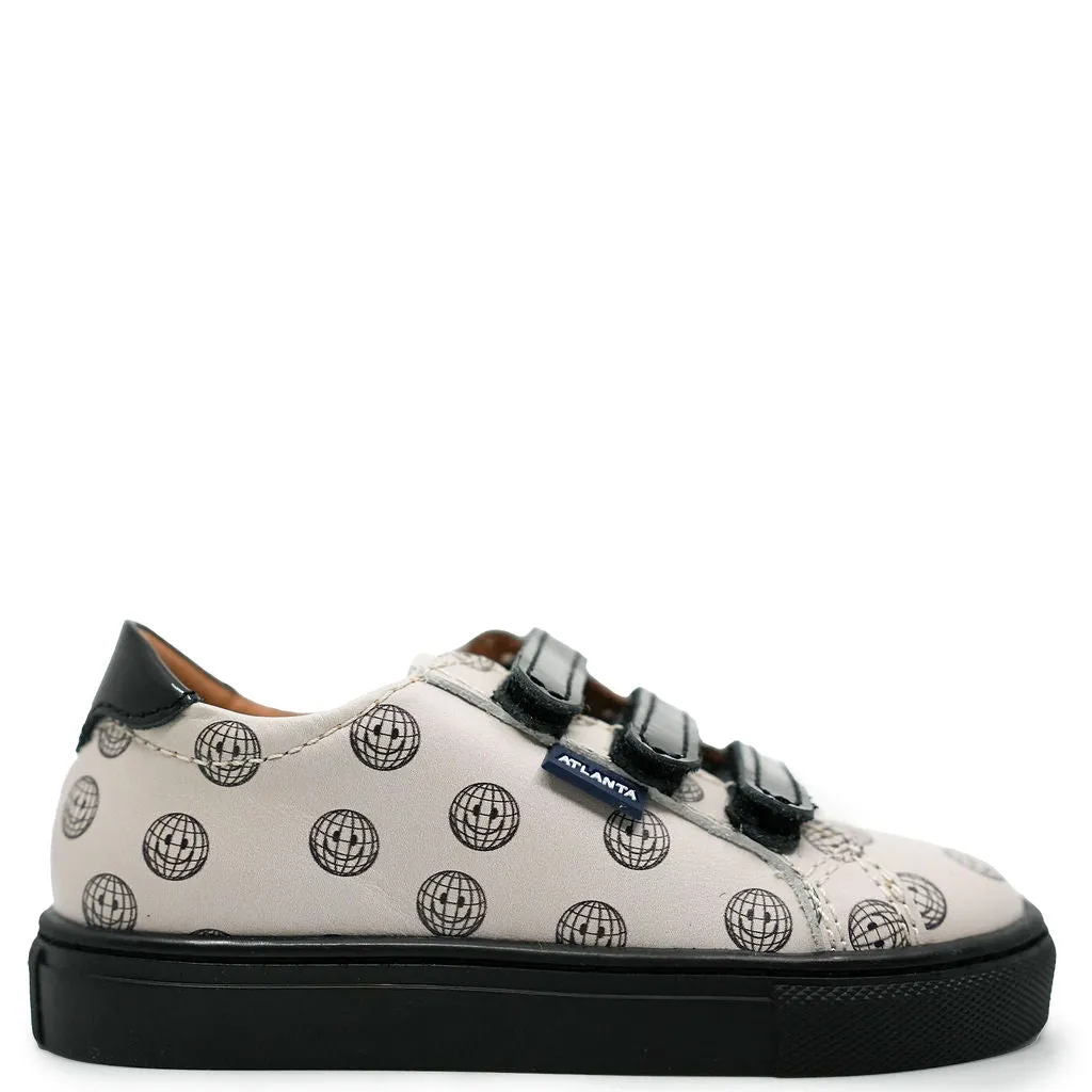 Atlanta Mocassin Ivory Planet Velcro Sneaker