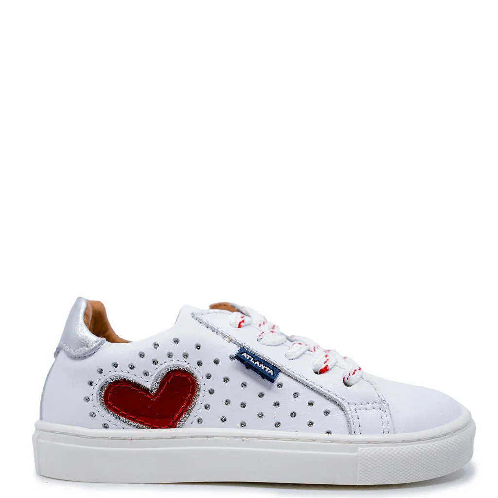 Atlanta Mocassin White Heart Sneaker