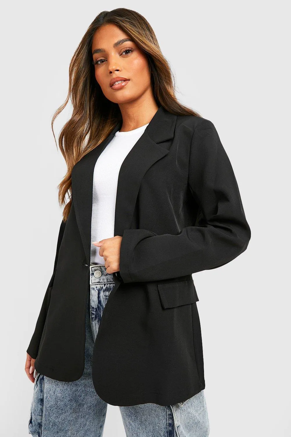 Basic Woven Relaxed Fit Blazer