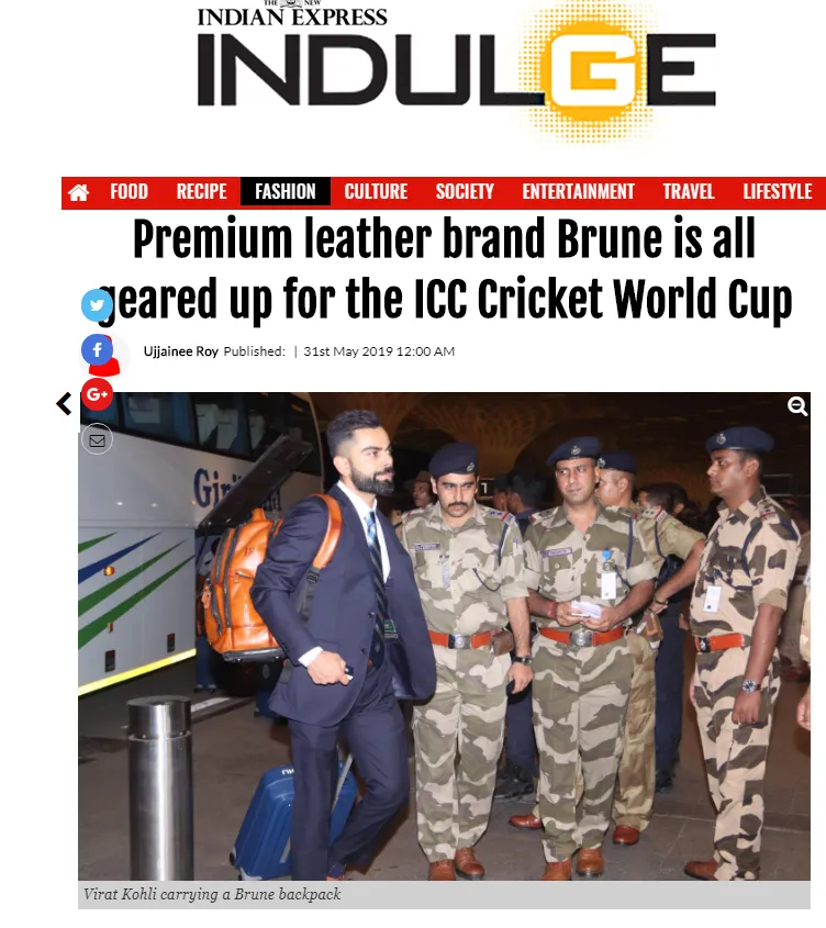 BCCI Team India World Cup 2019 Corporate Gifting Tan Leather Backpack, Shoes and Duffle Bag bulk Order (Reference Price for 1 Un