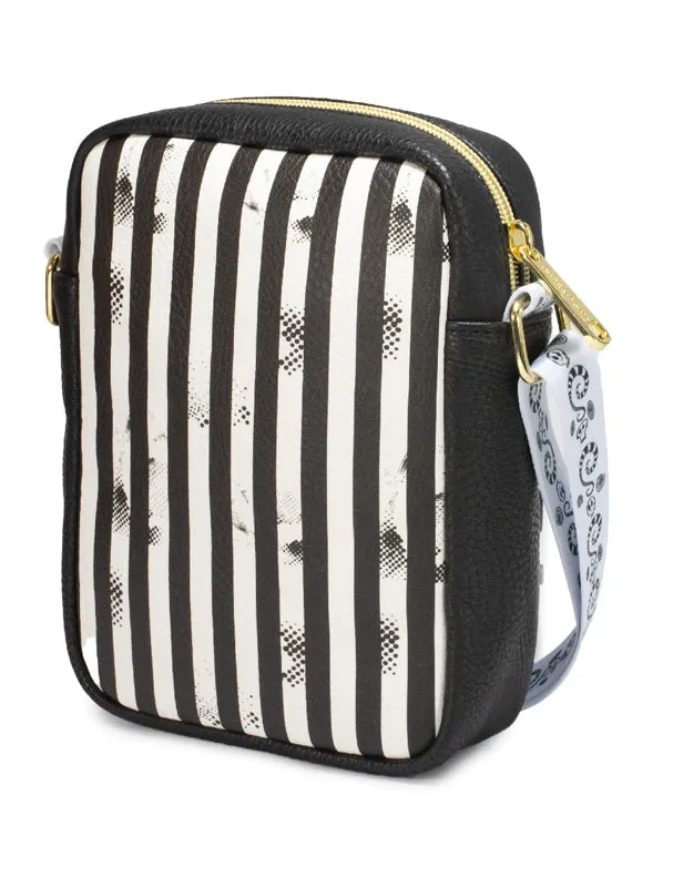 Beetlejuice Suit Stripes Crossbody Bag