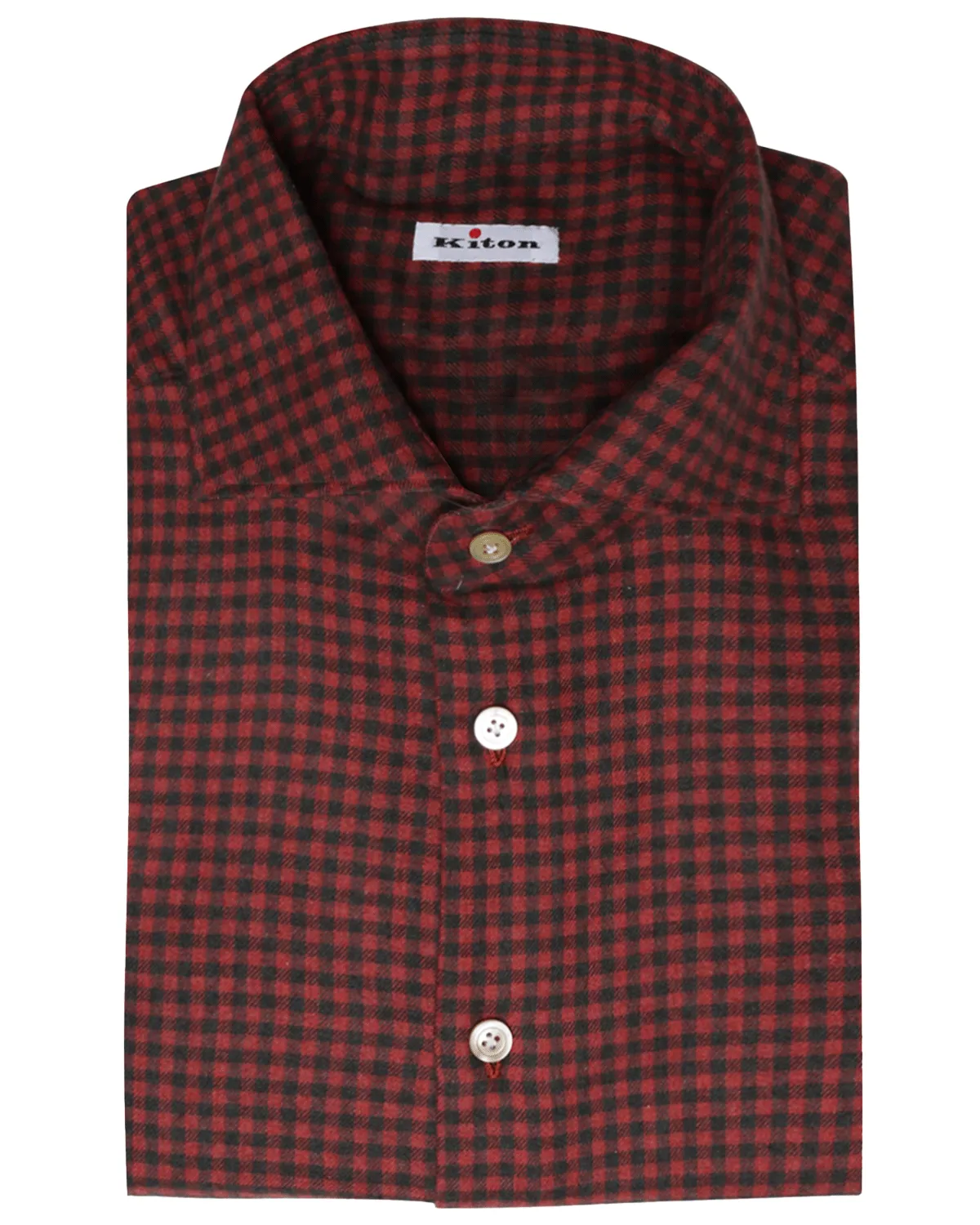 Brown and Red Mini Flannel Buff Check Sportshirt