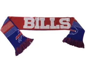 Buffalo Bills FC Blue Red Reversible Split Logo Acrylic Knit Winter Scarf