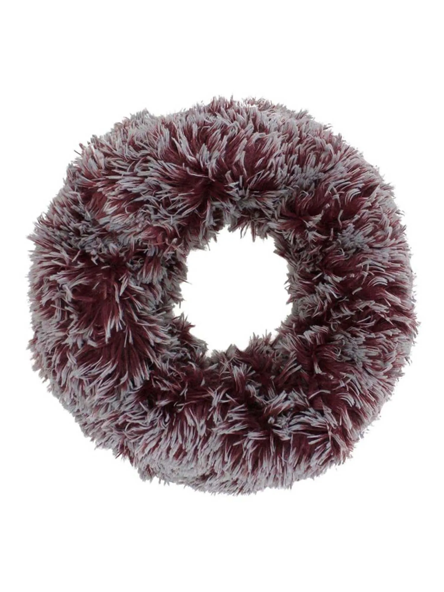 Burgundy Plush Faux Fur Infinity Scarf & Earmuff Set