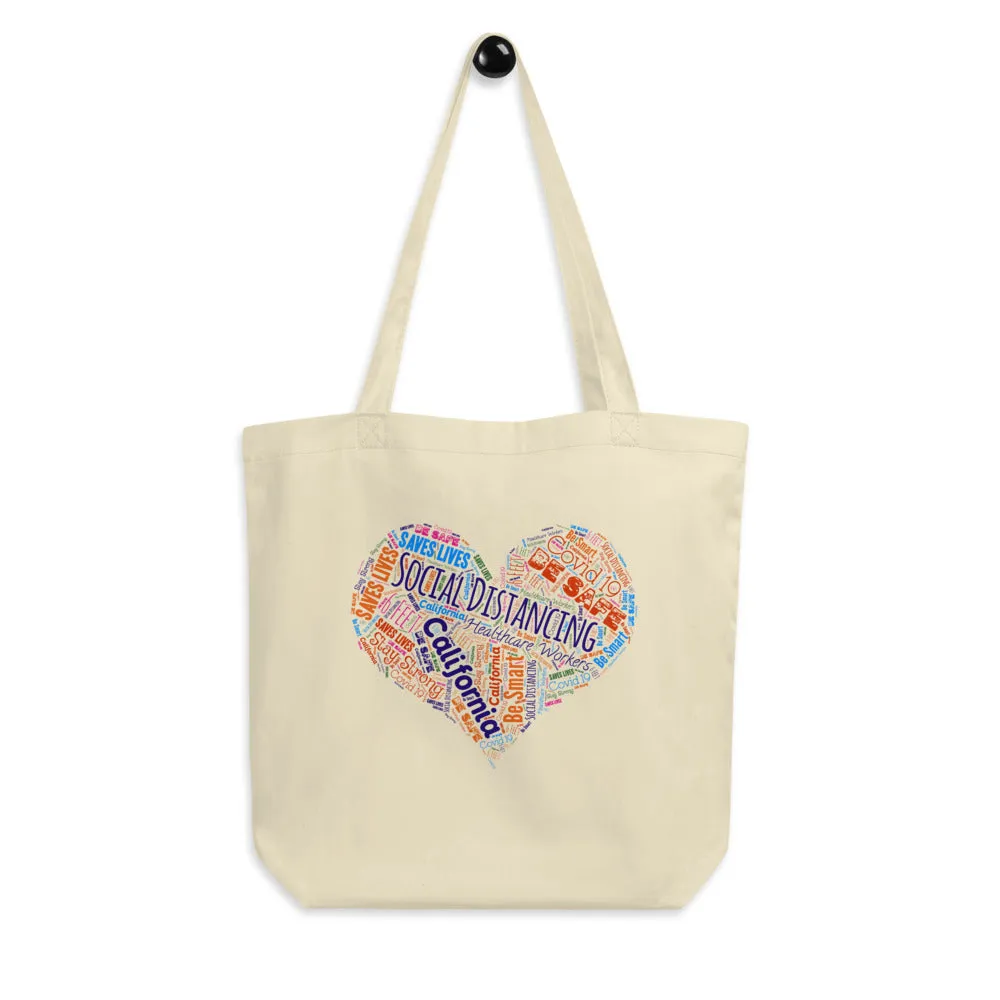 California - Social Distancing Tote Bag - Eco Friendly