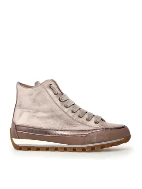 Candice Cooper Beige Nappa High Sneaker