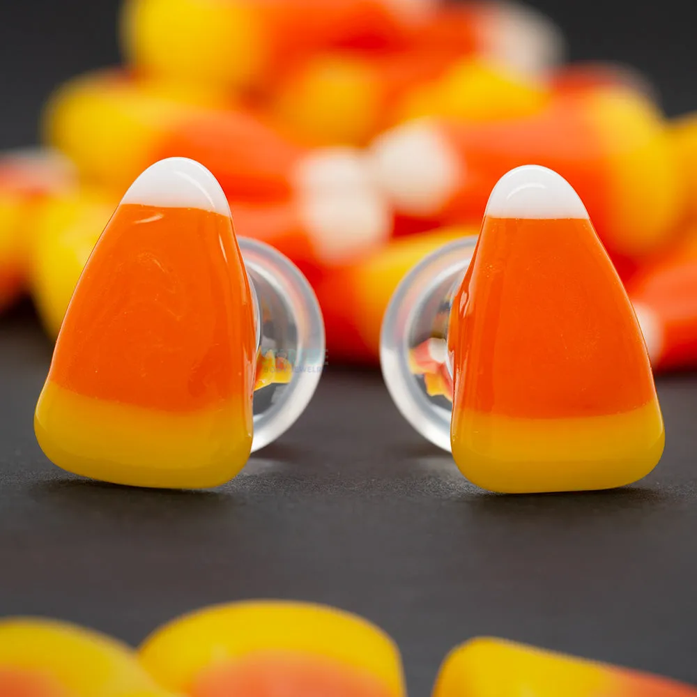 Candy Corn Glass Plugs