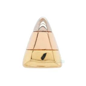 Candy Corn Threaded End in Gold