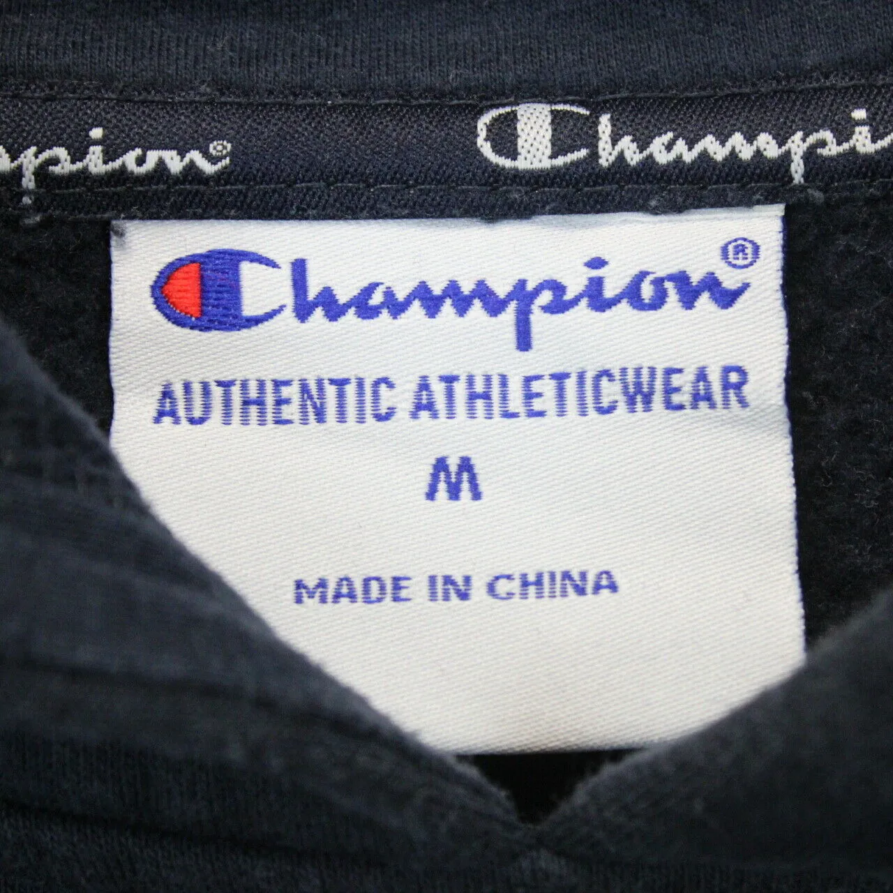 CHAMPION 00s Hoodie Navy Blue | Medium