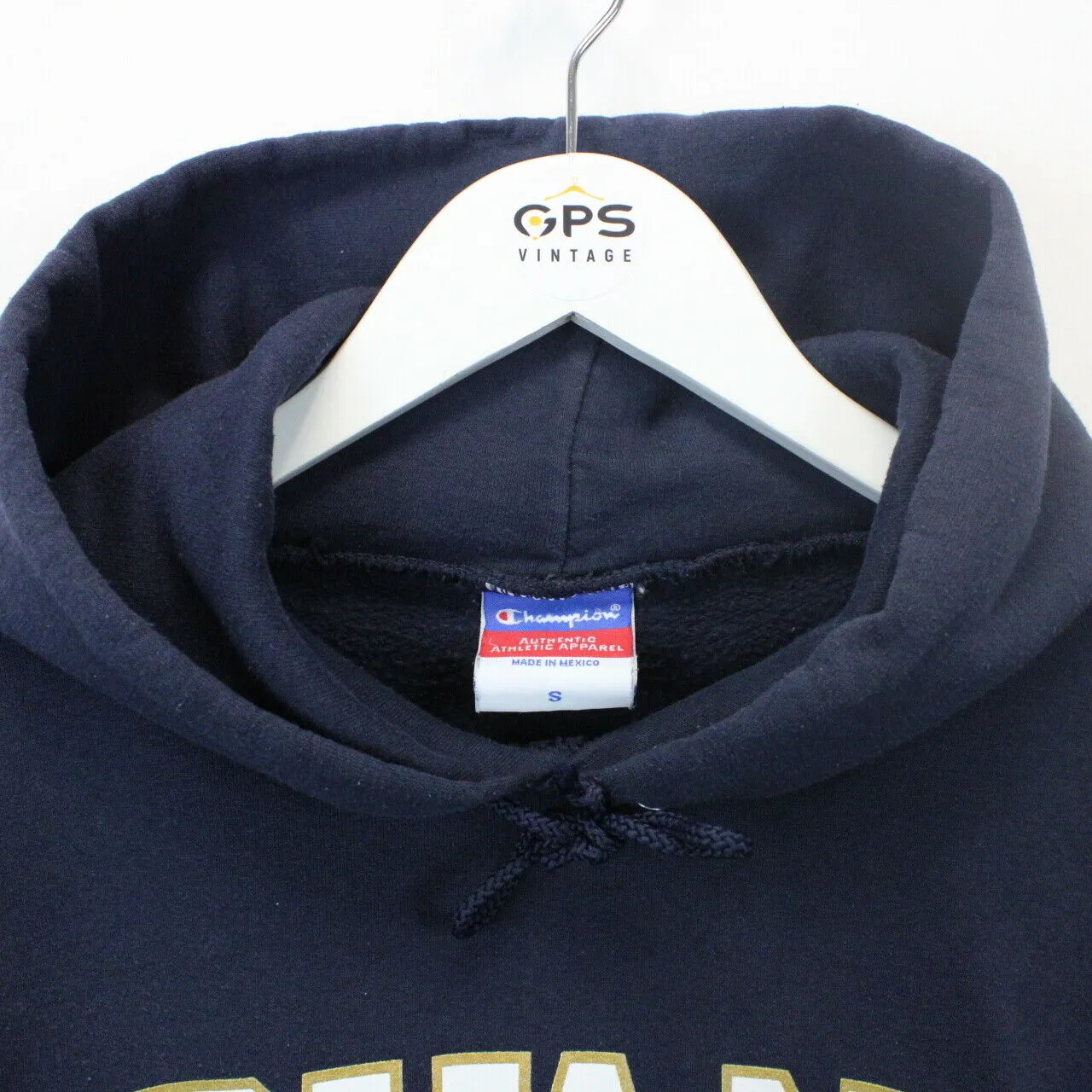 CHAMPION 90s Hoodie Navy Blue | Small