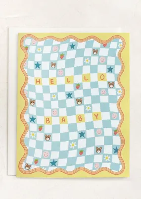 Checkered Baby Blanket Card