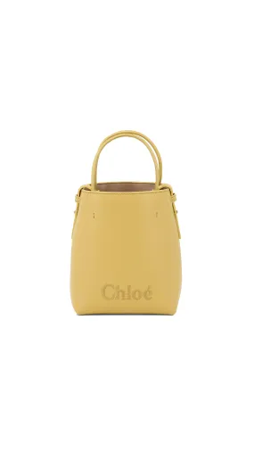 Chloé Sense Micro Tote Bag - Honey Gold