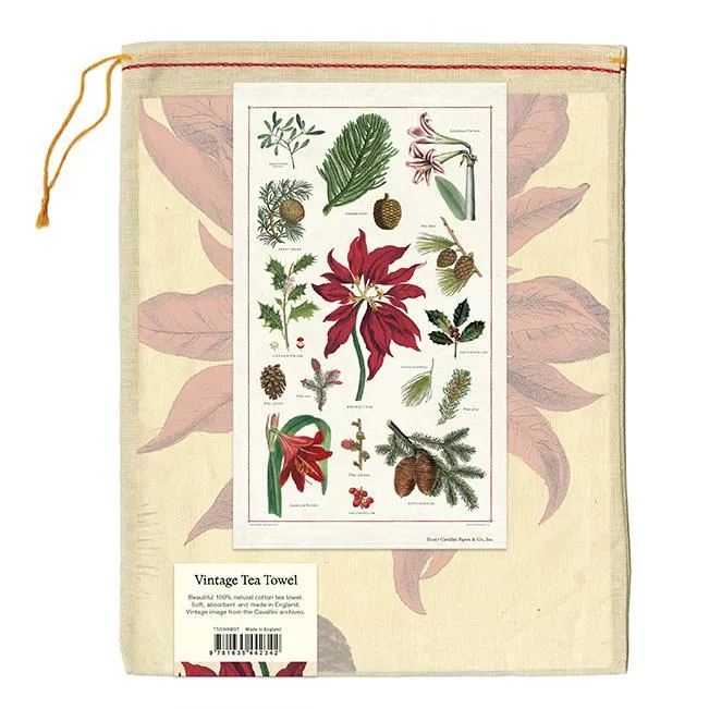 Christmas Botanica Tea Towel