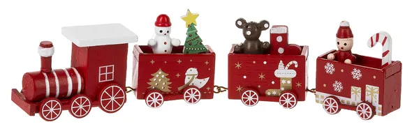 Christmas Train Figurines In Assorted Colors