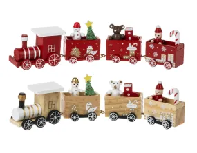 Christmas Train Figurines In Assorted Colors