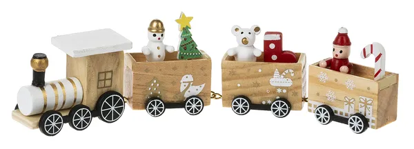 Christmas Train Figurines In Assorted Colors