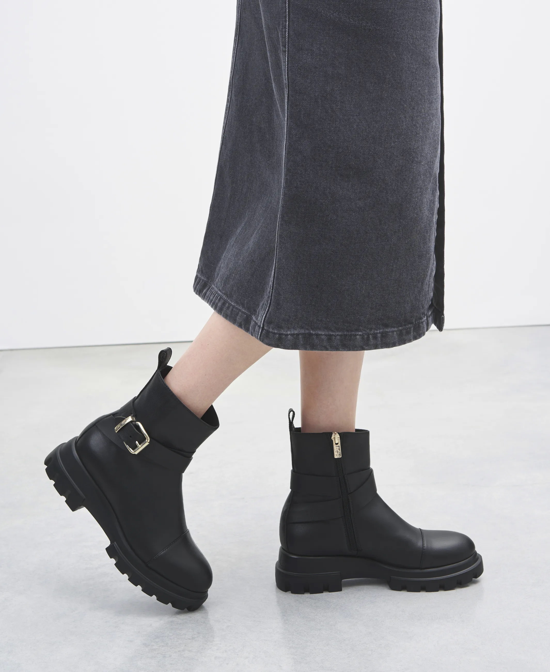 Chunky Strap Ankle boot with buckle