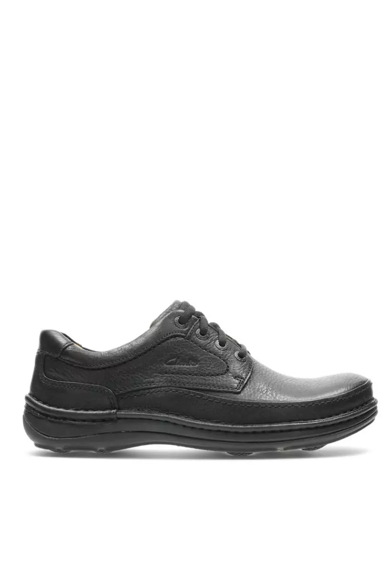 Clarks Clarks Nature Three Black Leather Mens Casual Shoes Clarks Unstructured