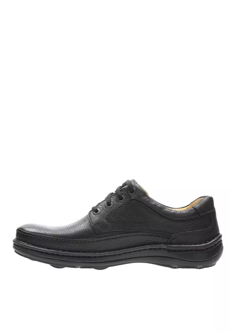 Clarks Clarks Nature Three Black Leather Mens Casual Shoes Clarks Unstructured