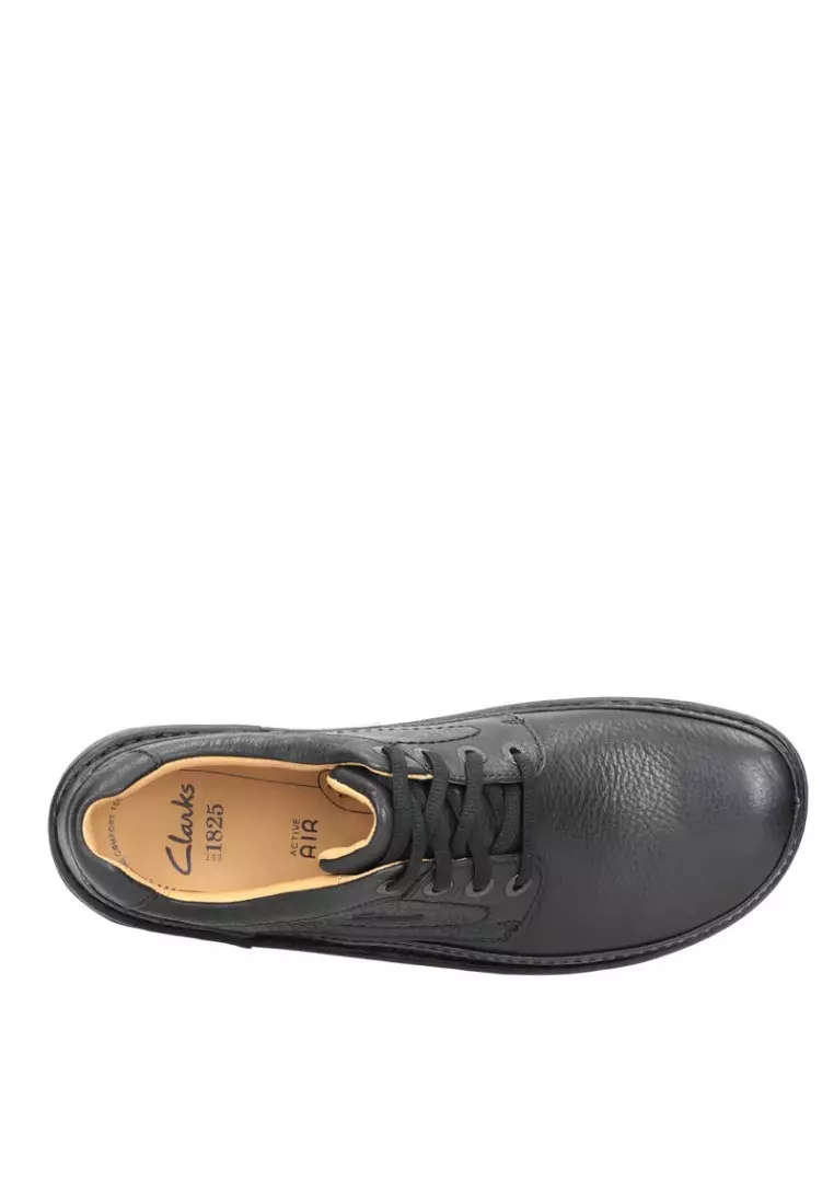 Clarks Clarks Nature Three Black Leather Mens Casual Shoes Clarks Unstructured