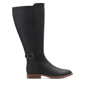 Clarks Women's Camzin Branch Boot Black Leather