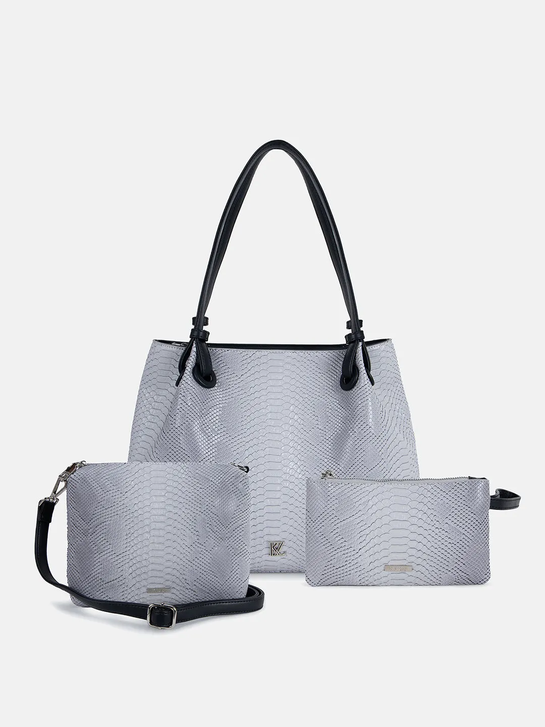 Croc Tote With Wallet & Sling Bag