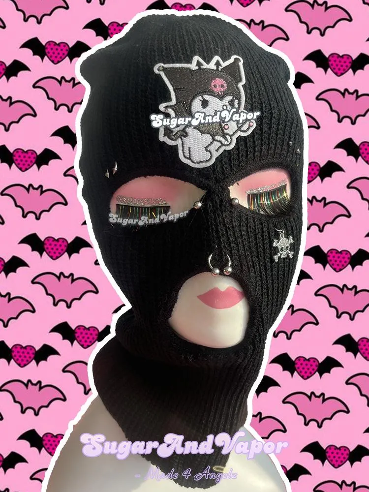 Custom Kawaii Face Piercings Ski Mask