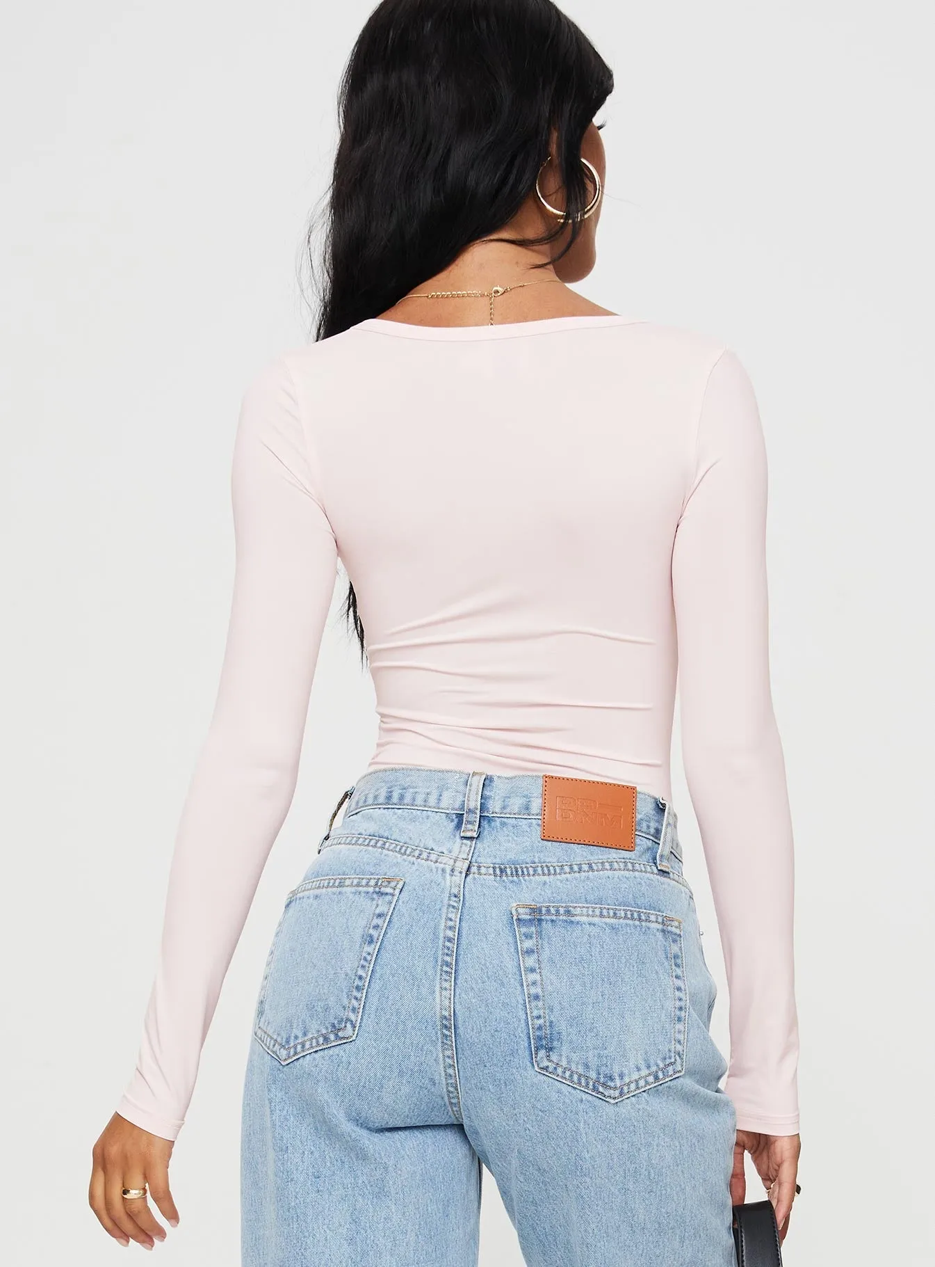 Delgado Long Sleeve Bodysuit Pink