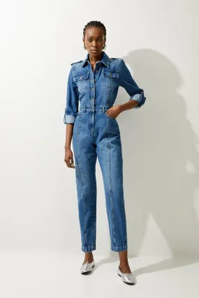 Denim Boiler Jumpsuit | Karen Millen