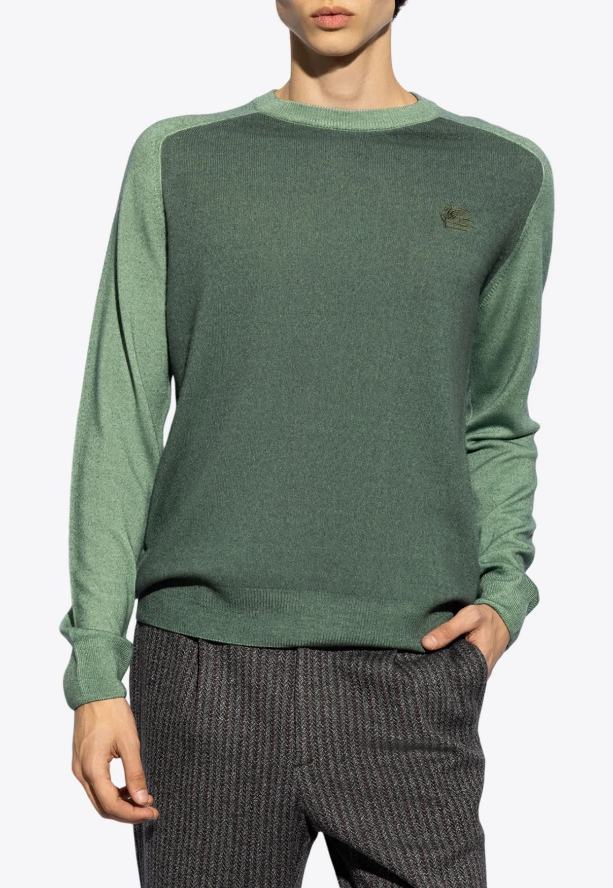 Embroidered-Pegaso Wool Sweater