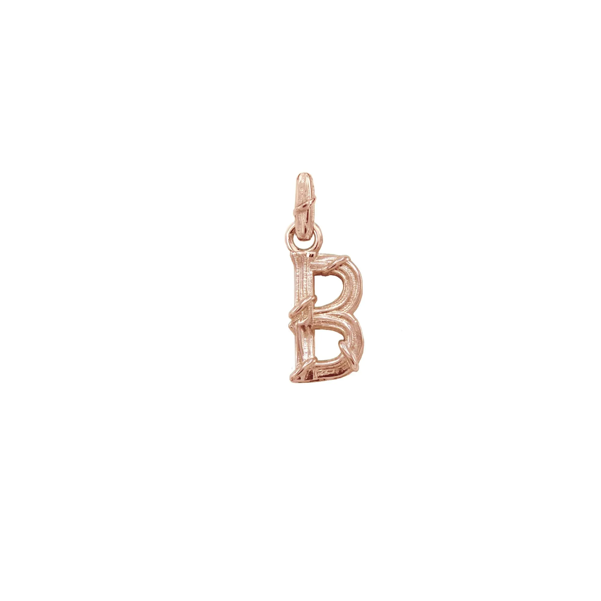 ENTWINED LETTER CHARM, ROSE GOLD