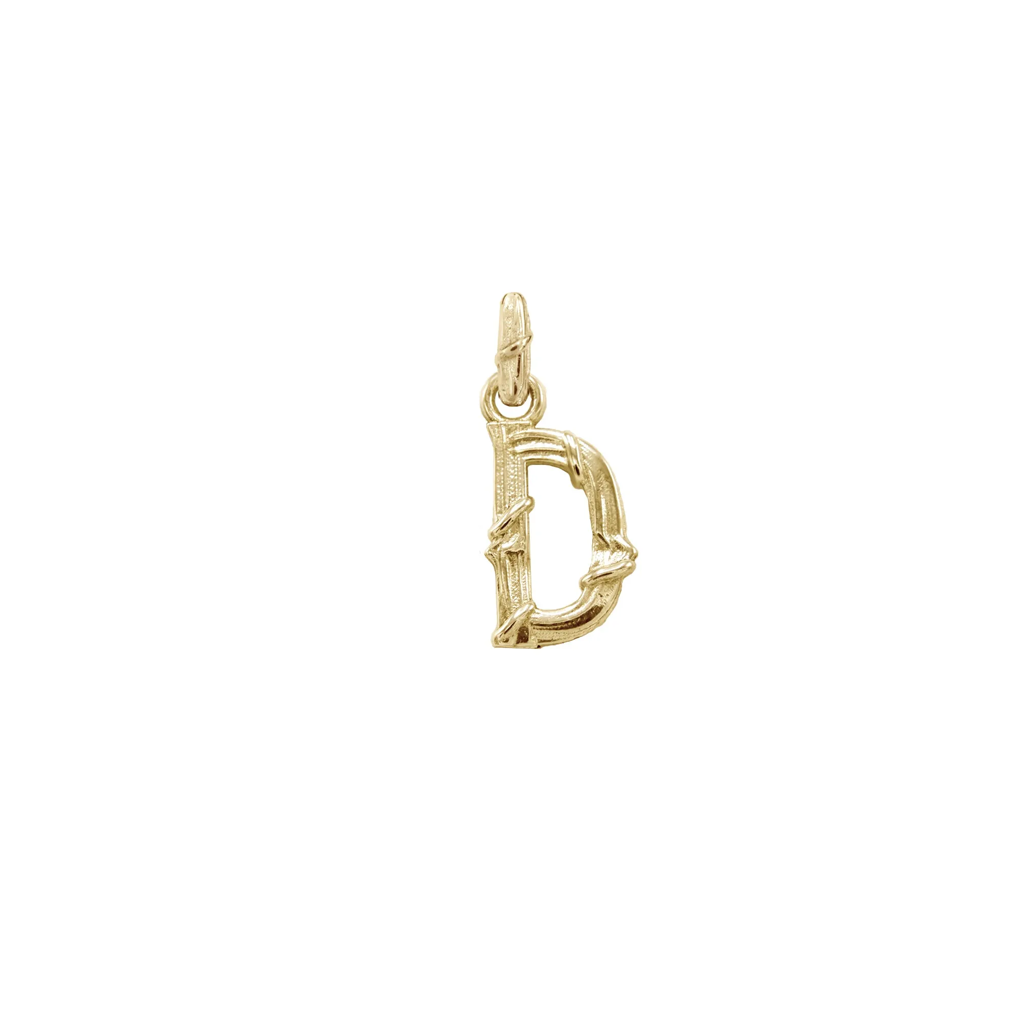 ENTWINED LETTER CHARM, YELLOW GOLD