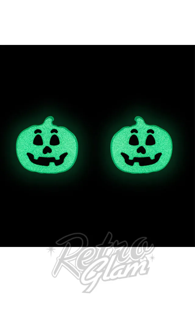 Erstwilder All Hallows' Eve Stud Earrings 1 - Pumpkins left only