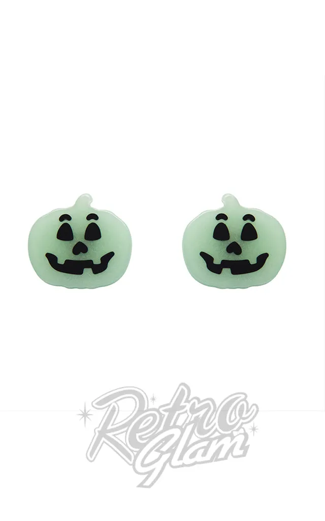 Erstwilder All Hallows' Eve Stud Earrings 1 - Pumpkins left only