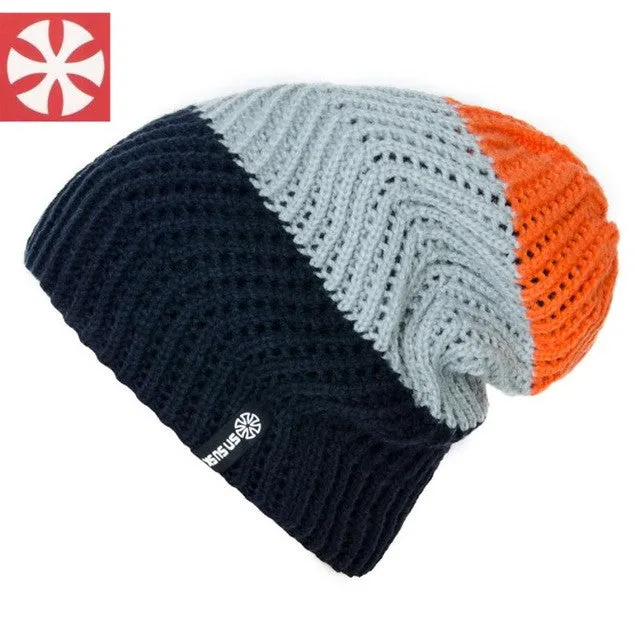 Fall    Beanies Women Knitted Wool Warm Hats For Women Men Cap Female Fashion Skullies Women Hats Skullies # SM6