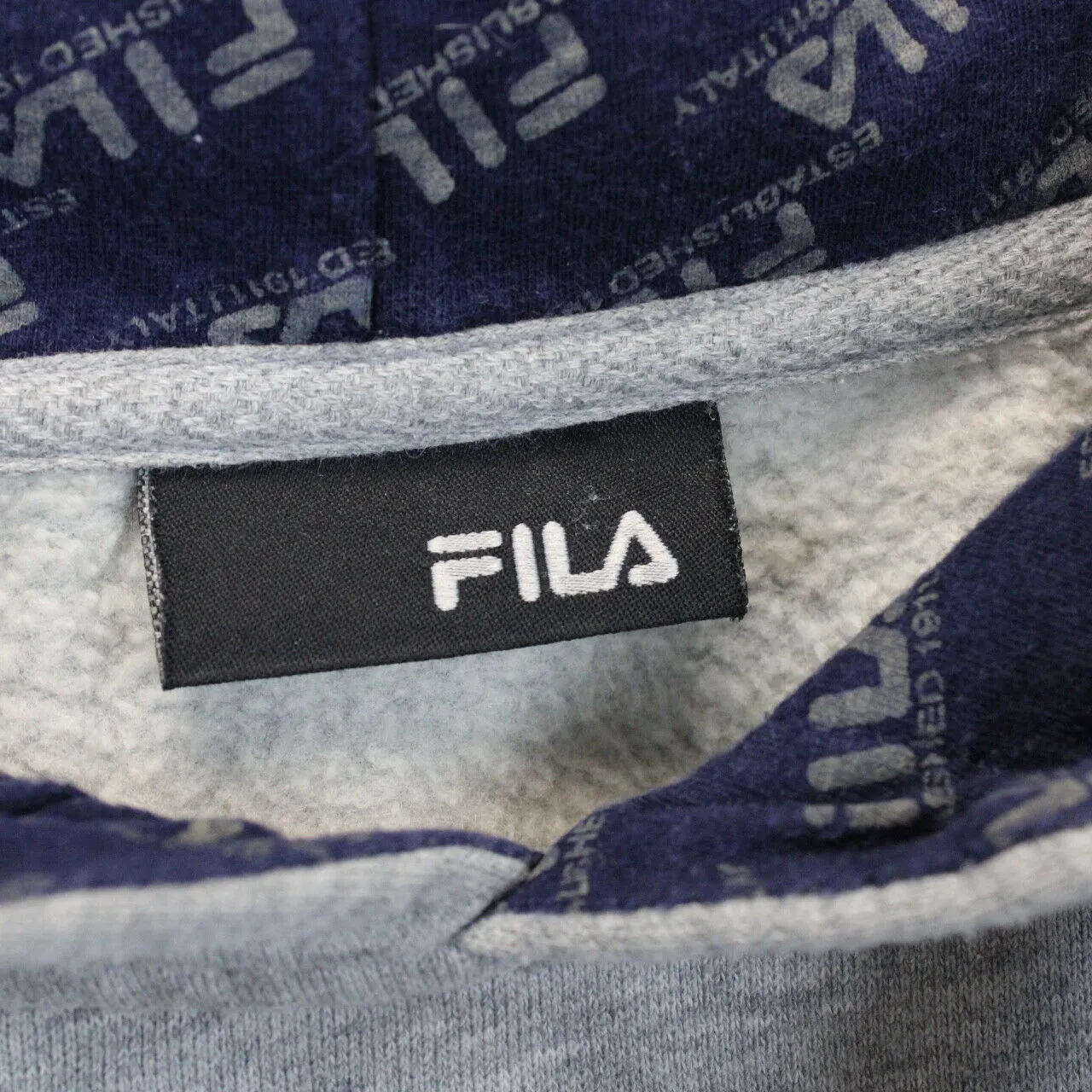 FILA 00s Sleeveless Hoodie Grey | Large