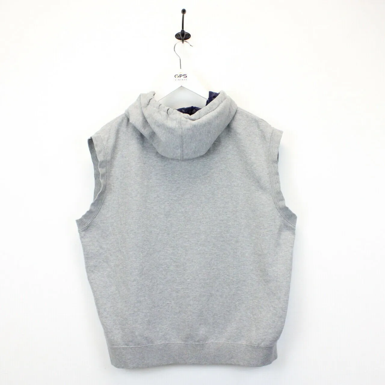 FILA 00s Sleeveless Hoodie Grey | Large