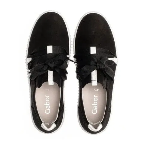 Gabor Thick Lace Black/White Sneaker