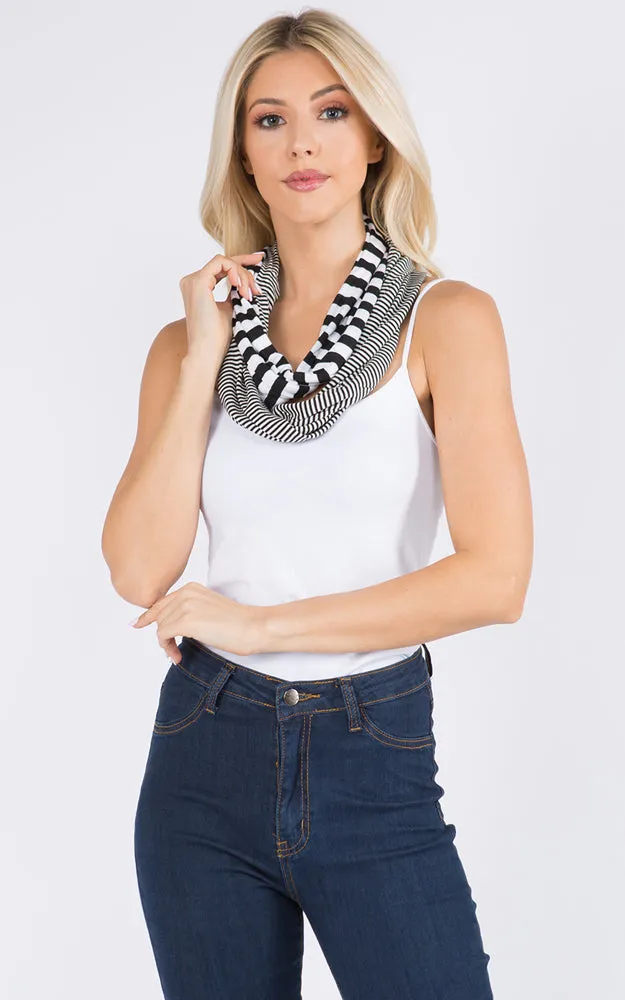 GJC098 Stripe pattern Infinity Scarf