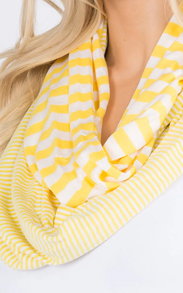 GJC098 Stripe pattern Infinity Scarf