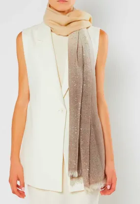 GRADIENT COLORED STOLE IN VIRGIN WOOL AND SILK | DANIA