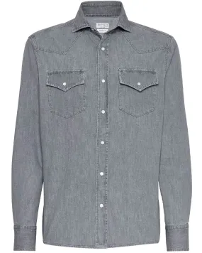 Grigio Western Style Denim Sportshirt